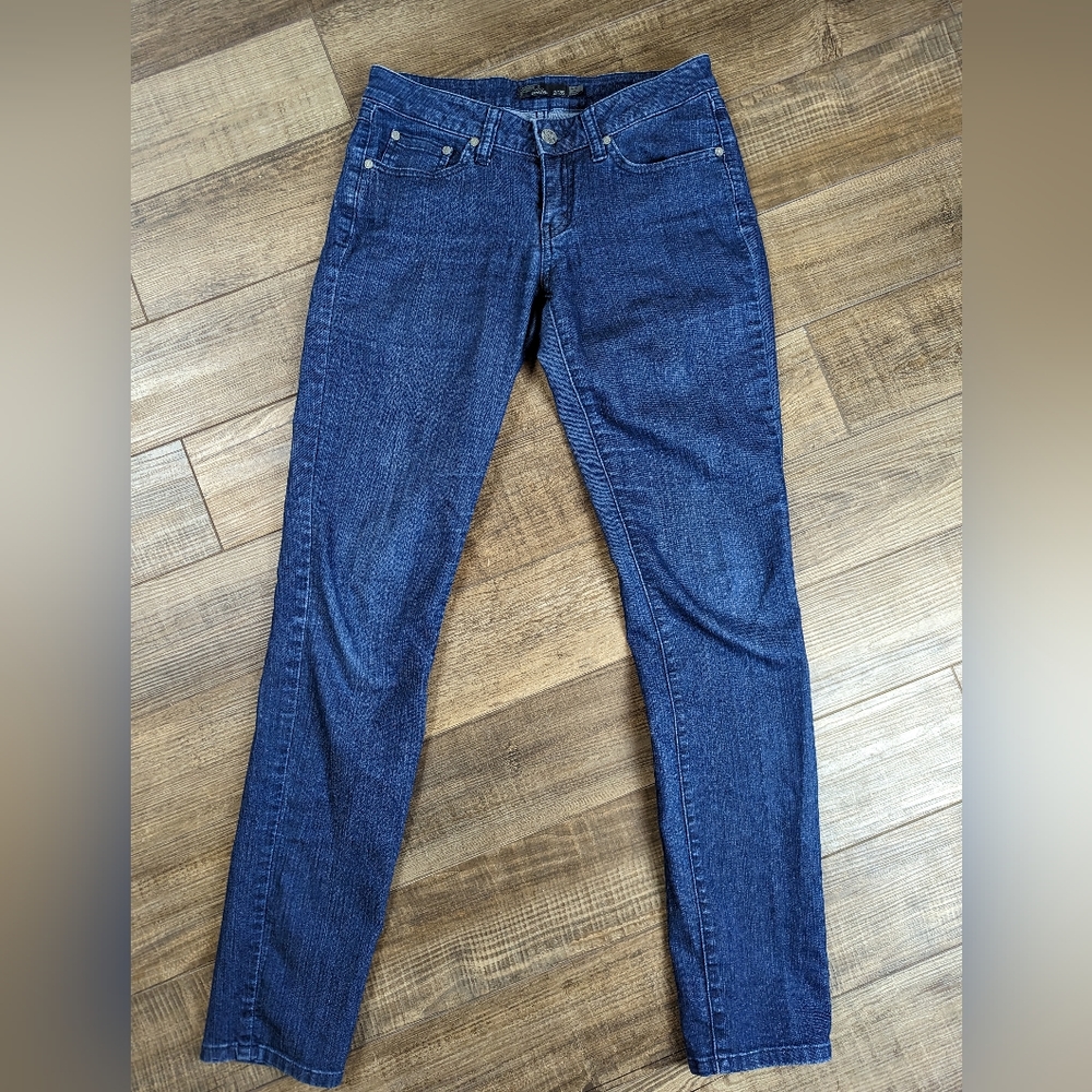 Prana Dark Wash Low Rise Stretch Skinny Jeans Size 2 Waist Size 26 Inseam 32